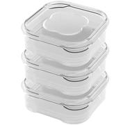 3/5/10PC Small Food Preservation Boxes Refrigerator Frozen Meat Vegetable Fresh-Keeping Box Transparent Kitchen Sealed Storage Box(3PCS-350ml)