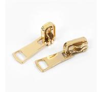 3/5/10Pcs 5# 8# Rotatable Double-Sided Zipper Sliders for Metal Zippers Clothes Jacket Zip Puller Head Zips Lock(LightGold,3Pcs,No8)