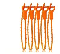 3/5/10PCS Drain Clog Remover Tool Kit, Flexible Sewer Snake Hair Cleaner for Shower Sink Bathroom, Manual Drainage Dredging Spring Pipe Unblocker for Kitchen Toilet(Orange-5PCS)