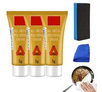 3/5/10Pcs Instashine Metal Cream, Instashine Metal Polish Cream, Ultimate Metal Polish Cream, Multifunction Rust Remover for Stainless Steel/Aluminum/Brass/Copper (3)