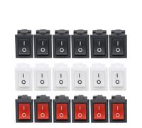 3/5/10Pcs KCD11-101 Push Button Switch 3A/250V 10 * 15mm 2 PIN ON/OFF SPST Rocker Switch(10PCS black)