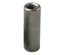 3/5/10Pcs M4 M5 M6 304 Stainless Steel Long Cylindrical Flat Knurled Thumb Nut Straight Pattern Hand Tighten(20mm,M4xOD 10mm(5pcs))