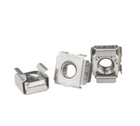 3/5/10PCS M4 M5 M6 M8 304 Stainless Steel Card Nut Floating Nut Carbon Steel Cage Cabinet Iron Screw Cap(10PCS,M4)