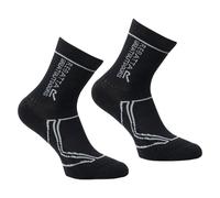 (3-5.5 UK, Black/Dark Steel) Regatta Great Outdoors Childrens/Kids 2 Season Coolmax Trek & Trail Socks