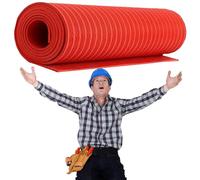 3 5 6 8 10 MM Thick High Voltage Insulation Rubber Pads, Industrial Shock-Absorbing and Buffering Safety Flooring Mat, Electrical Safety Equipment(Red LxT,19'x1/5"(5.8mx6mm))