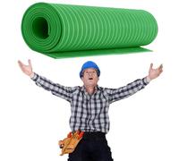 3 5 6 8 10 MM Thick High Voltage Insulation Rubber Pads, Industrial Shock-Absorbing and Buffering Safety Flooring Mat, Electrical Safety Equipment(Green LxT,19'x1/10(5.8mx3mm))