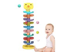 3 5 7 10 Layer Ball Drop Tower - Educational Stackable Ramp Toy, Creative Durable Sound Learning Set | infnt todler Development Activity Toy with Random Colors