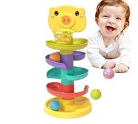 3 5 7 10 Layer Ball Drop Tower - Educational Stackable Ramp Toy, Creative Durable Sound Learning Set | infnt todler Development Activity Toy with Random Colors