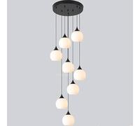 3/5/8/12 Ball LED Chandelier, Staircase Pendant Light, Creative Long Hanging Lights, Adjustable Length Chandeliers, Modern Ceiling Lights in the Villa, Stairwells and Living Room,5 Heads 8 Heads