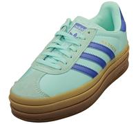 (3.5) adidas Gazelle Bold Womens Fashion Trainers in Clear Mint Blue