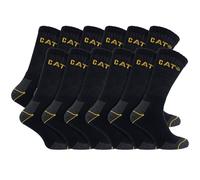 (3-5, Black) Caterpillar - 12 Pack Unisex Heavy Duty Work Socks for Steel Toe Boots