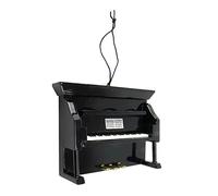 3.5" Black Upright Piano Ornament