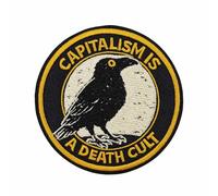 3.5'' Capitalism is a Death Cult Vintage Socialist Embroidered Iron on Patch