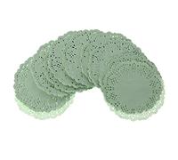 3.5'' Colored Flower Lace Round Paper Doilies Placemat Craft Doyleys Wedding Birthday Tableware Decoration 100pcs