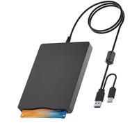 3.5 Floppy Drive USB External, Portable Floppy Disk Reader for Laptop, Plug and Play USB Disk Drive 3.5-inch External, Type C 1.44 MB FDD Drive, Reader for PC Windows 2000/XP/7/8/10/11
