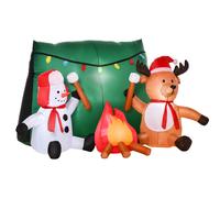3.5 Foot Christmas Inflatable Snowman with Deer Outdoor Home Garden Decoration