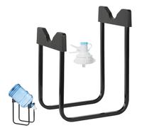 3-5 Gallon Water Bottle Stand - Includes Dispenser Valve & Spout | Heavy Duty Rust-Resistant Metal Holder | For Camping, Office, Kitchen, Non-Slip Design, Fits 55mm Non-Threaded Bottles