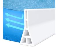 3.5" High Shower Threshold Water Dam, Shower Water Splash Guard for Curbless Bath Shower,Collapsible Threshold Water Barrier Stopper for Wet and Dry Bathroom Kitchen (Length 2 M)
