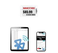 3.5 in Electronic Shelf Label, Digital Label Holders, Blank Labels, Business Signs with Android and iOS APP One Stop Solution System for Retail, Storage, Black+White+Red e Ink Screen,1pc (BLE)