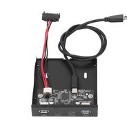3.5 Inch Front Panel USB C Hub,USB 3.2 Gen 2 Hub,10Gbps 4 Ports Floppy Drive Bay 19pin to Type C Front Panel,Support for 10 11 2003,for LINUX System