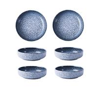 3.5 Inch Japanese Style Classic Porcelain Side Dish Bowl Seasoning Dishes Soy Dipping Sauce Dishes-Set of 6-Blue