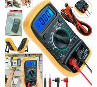 3.5-Inch LCD Digital Multimeter with Blue Backlight - AC/DC Voltage, DC/AC Current, Ohms, Diode/Transistor Tests, Continuity Buzzer, Auto Power Off