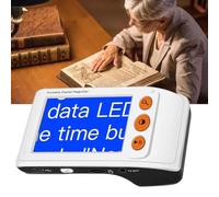 3.5 Inch Portable Digital Video Magnifier, 2X-25X Zoom Electronic Reading Aid, 8 Color Modes 5 Levels for Brightness, with Foldable Handle for Low Vision and Color Blindness,White