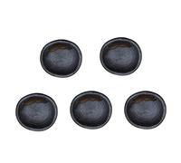 3.5 Inch Retro Style Black&Coffee Stylish Design Multipurpose Porcelain Side Dish Bowl Seasoning Dishes Soy Dipping Sauce Dishes-Set of 5