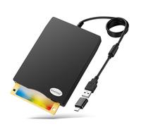 3.5 Inch USB Floppy Drive Portable External Disk Drive 1.44MB FDD USB Mac Windows 10/7/8 Laptop Black
