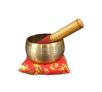 3.5 Inches Handmade Brass Singing Bowl Tibetan Buddhist Prayer Instruments With Wooden Stick & Cushion For Meditation Bowl Music Therapy Musical Instruments