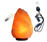 3-5 KG Salt Lamp Natural Himalayan Salt Lamp Pink Rock Salt Hand Craft Healing Crystals Certified Electric Fitting ON/OFF Button Cable Wood Base Ideal for Bedside Lamp, Home Decor, Night Light & Gifts