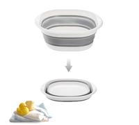 3.5 L Foldable Washing Up Basin, Portable Multipurpose Washing Bowl, Collapsible Space Saving Washtub, Retractable Storage Container for Kitchen Travel Camping Hiking Motorhome Outdoor(Grey,S)