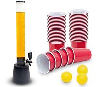 3,5 Litre Drinking Column Beer Tower Party Beer Dispenser with Tap (1 x Beer Tower + 50 Drinking Cups)