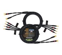 3.5 Meter - Canare 4S11 - Audiophile Grade - HiFi Star-Quad Bi-Wire Speaker Cable Pair with Eminence Gold Banana & Spade Connectors [Spade x2 - Banana x4]