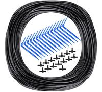 3/5 mm Drip Irrigation Hose, 20 Droppers and T-Pieces, Garden Irrigation System, Patio Spray, for Agricultural Lawn Garden Irrigation (30 m)
