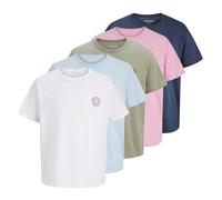 3 & 5 Multi Pack Jack Jones Mens T-Shirt Plain Branded Cotton Tee Top Gift S-2XL