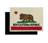 3.5'' New California Republic Flag Embroidered Hook and Loop Patch