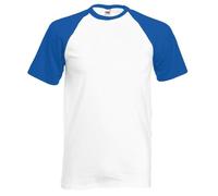 3 & 5 Pack Fruit Of The Loom Baseball T-Shirt Mens Short Sleeve Plain Tee Shirt