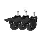 3/5 Pack Office Chair Casters, Heavy Duty Wheels 3 Inch, Fits All Floors, Common Standard Bar Size 99%, With Brakes(3pcs 10mm,2.5in)