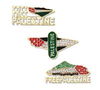 3/5 PCS Juneteenth Brooches for Women Men Crystal Africa Map Power Fist Black QUEEN Brooch Pins Juneteenth African Jewelry Accessories Gifts Party Favors, Alloy Steel, crystal