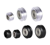 3/5 PCS POM Pulley V-slot Linear Rail Ball Bearing 3D Printer Parts CNC Clear Polycarbonate V Wheel Plastic Wheel distinctive(Transparent Big,5 Pcs)