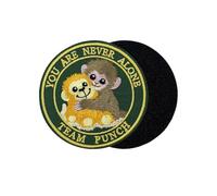 3.5'' Team Punch Monkey You are Never Alone Embroidered Hook and Loop Patch