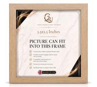 3.5 x 3.5 Inch (8.9 x 8.9 cm) Picture Frame | Oak Picture Frame| Engineered Wood Photo Poster Frame for Jigsaw Puzzles, Certificates & Artwork| Wall Mount & Freestanding| Portrait or Landscape.