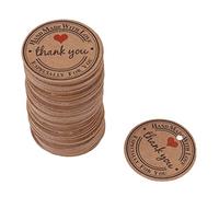 3.5 x 3.5cm Round Tags Paper Wedding Party Favor Gift Tags DIY & Gift Wrapping Craft Hang Tags(#2)100Pcs Kraft Gift Tag Clothing Accessories