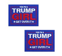 3.5'' Yes I'm A Trump Girl Get Over It Embroidered Iron-On Patches