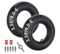 3.50/4.00-6 Inner Tube,Butyl Rubber Tube For Lawn Garden Wheelbarrows,Go Kart,Mini Bike,Hand Trucks,Snowblowers,Garden Cart,Heavy Duty 13x4.00-6 4.10-6 3.50-6 Tube With TR87 Bent Valve （2 Packs）