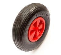 3.50-6 Wheel & Tyre 13 Inch / 330mm Pneumatic 16mm Bore Line/Ribbed Tread Wheelbarrow Builders Barrow Garden Trolley Hand Cart Replaces 350-6, 3.50x6, 350x6