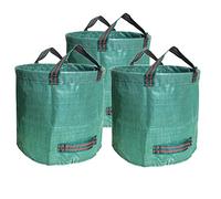 3 * 500L Garden Waste Bags (H100 cm, D80 cm),Refuse Bag Garden Rubbish Bag Reusable Garden Waste Sacks,Grass Cutting Leaf Gardening Bags Sacks with Handles
