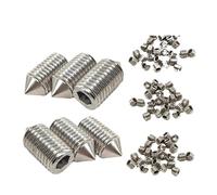 3-50mm M2 M2.5 M3 M4 M5 M6 M8 M10 M12 304 Stainless Steel Hexagon Socket Set Screws Cone Point Grub Allen Head Hex Screw(16mm x10pcs,M2.5)