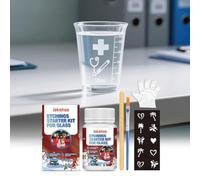 3.53 oz Frosted Etch Starter Kit for Glass, Glassware Etching Kit Creates Permanent Etched Patterns, Armour Etch Reuse Long-Lasting with Glass Stencils,Create Personalized Non-Fading Etched Patterns
